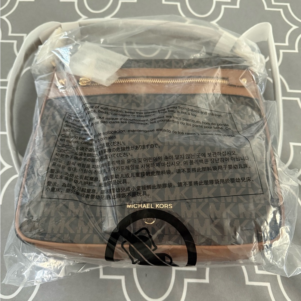 Michael Kors Brown and Tan Signature Shoulder Bag